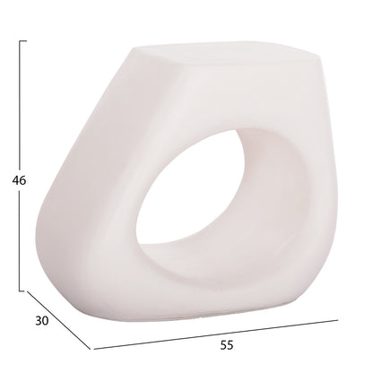 Stool Lans Hm4691.02 Fiber Cement In White--55x30x46hcm.