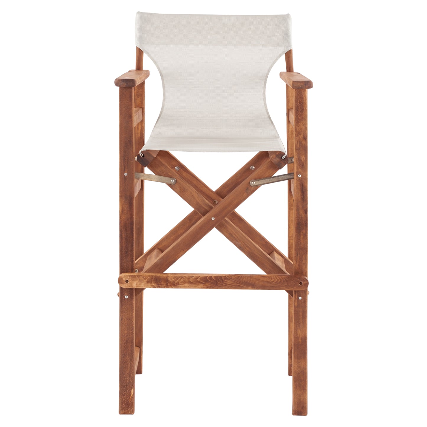 Stool Bar Director's Walnut With Pillow Pvc Cream Hm10374