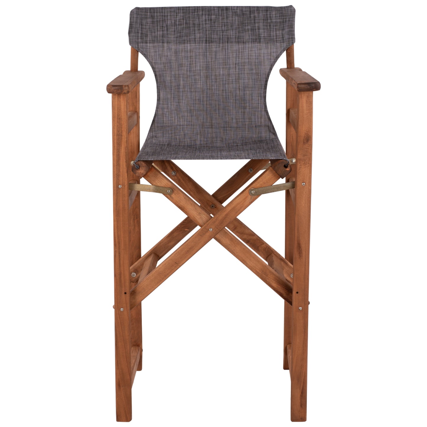 Stool Bar Director's Walnut With Pillow Pvc Grey Hm10374.10