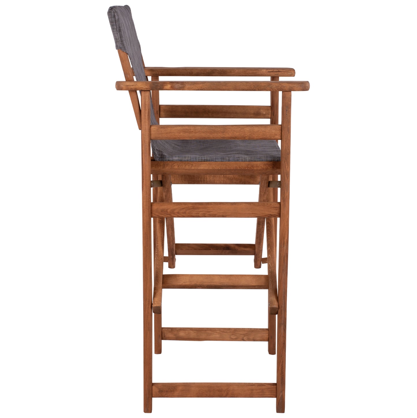 Stool Bar Director's Walnut With Pillow Pvc Grey Hm10374.10