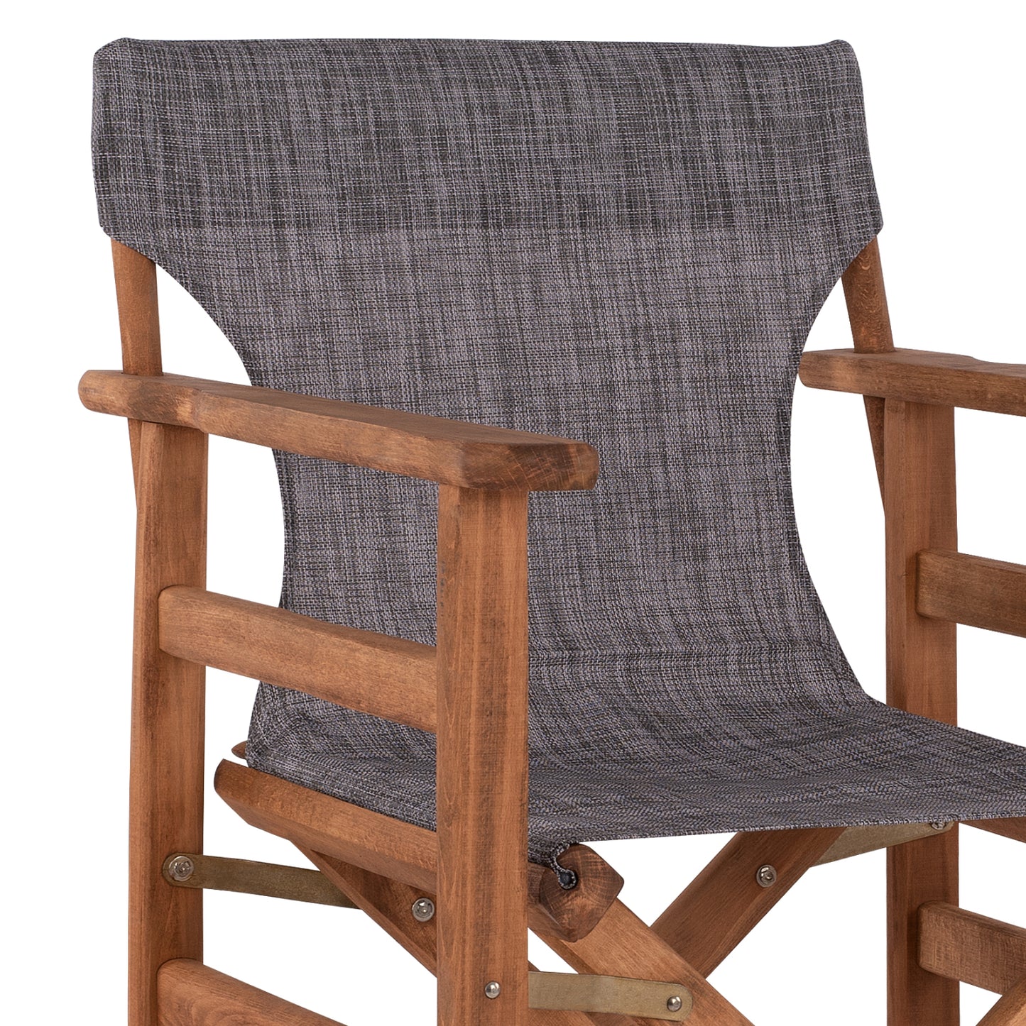 Stool Bar Director's Walnut With Pillow Pvc Grey Hm10374.10