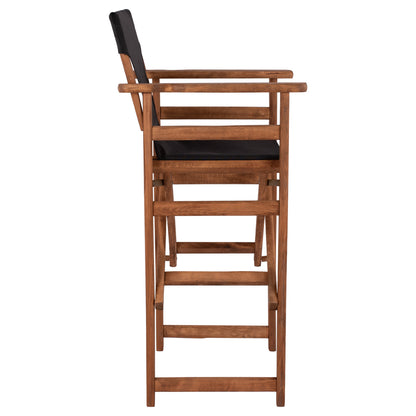 Stool Bar Director's Walnut With Pillow Pvc Black Hm10374.05