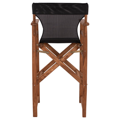 Stool Bar Director's Walnut With Pillow Pvc Black Hm10374.05
