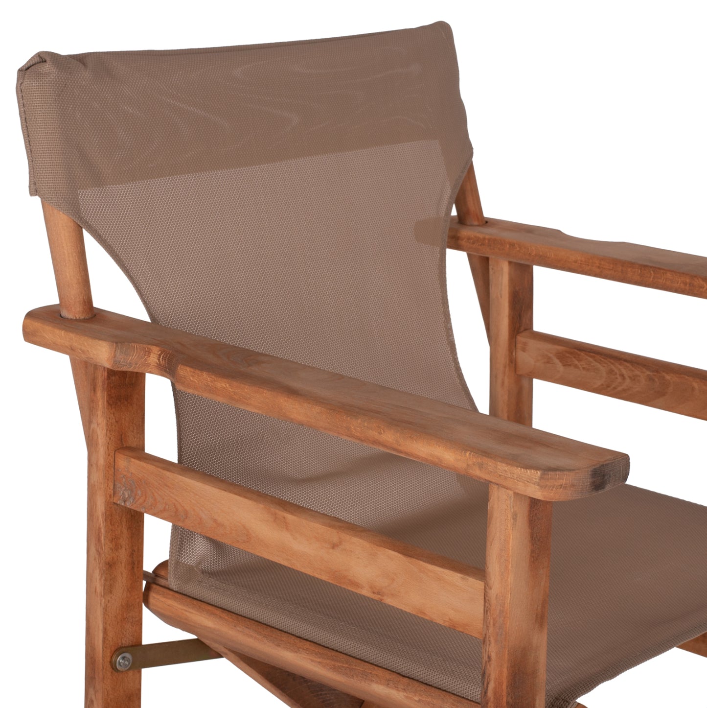 Director's Bar Stool Limnos In Walnut Color With Textilene In Mocha Hm10374.04 58x58x118hcm.