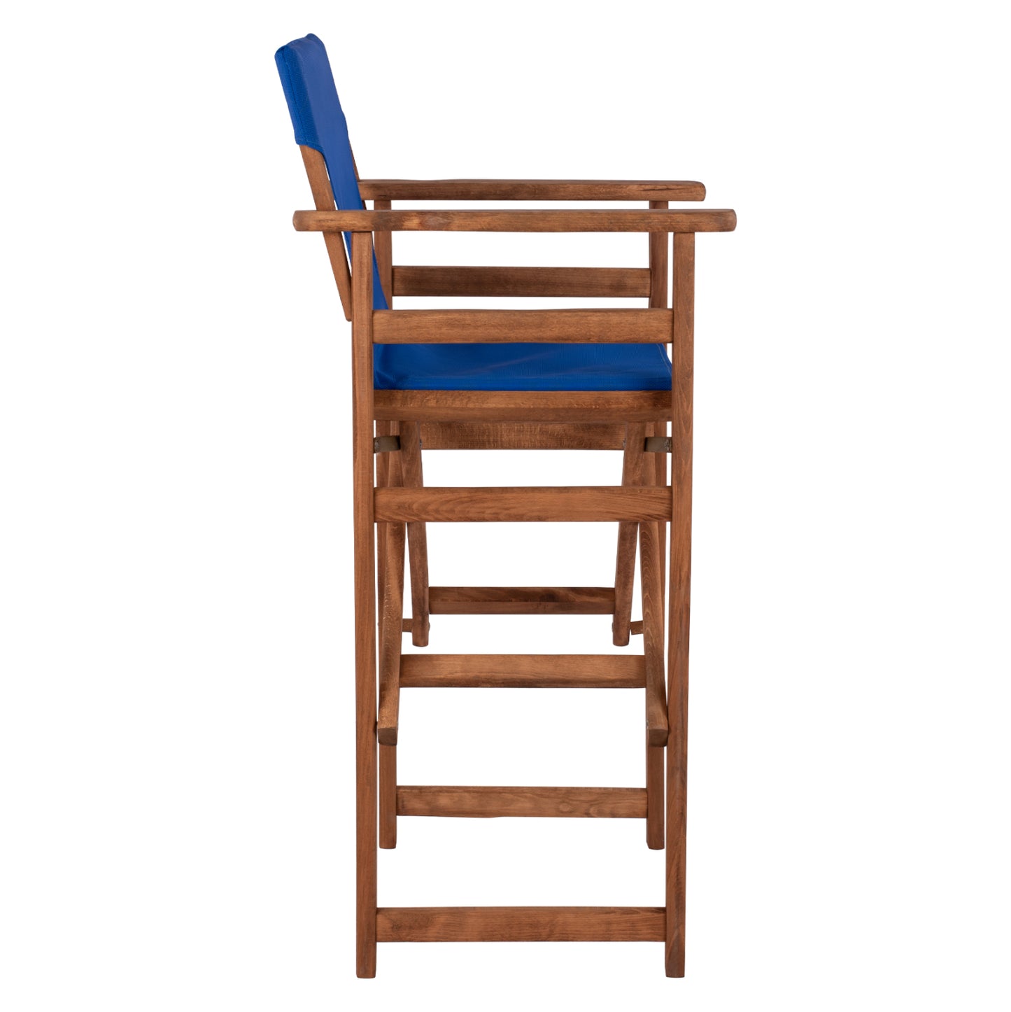 Stool Bar Director's Walnut With Pillow Pvc Blue Hm10374.01