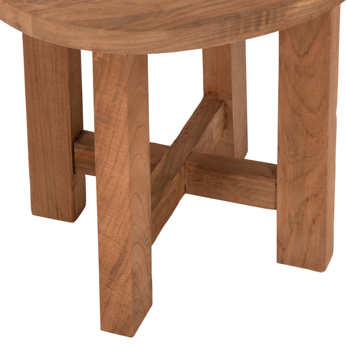 Stool Round Hm7943 Teak Wood In Natural Color 45,5x40x45hcm.
