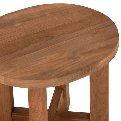 Stool Round Hm7943 Teak Wood In Natural Color 45,5x40x45hcm.