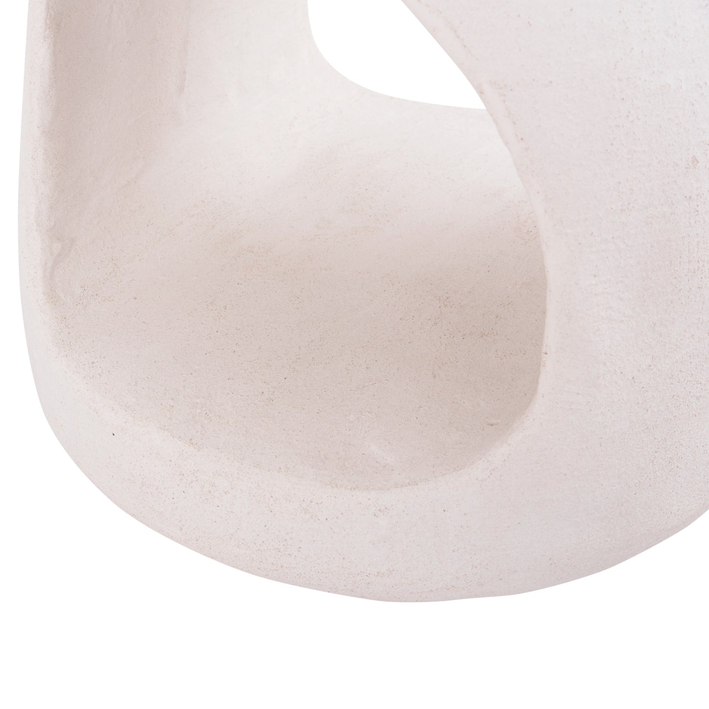 Round Stool Series Santorini Hm18056 Polyresin In Off-white Color Φ38x46hcm.