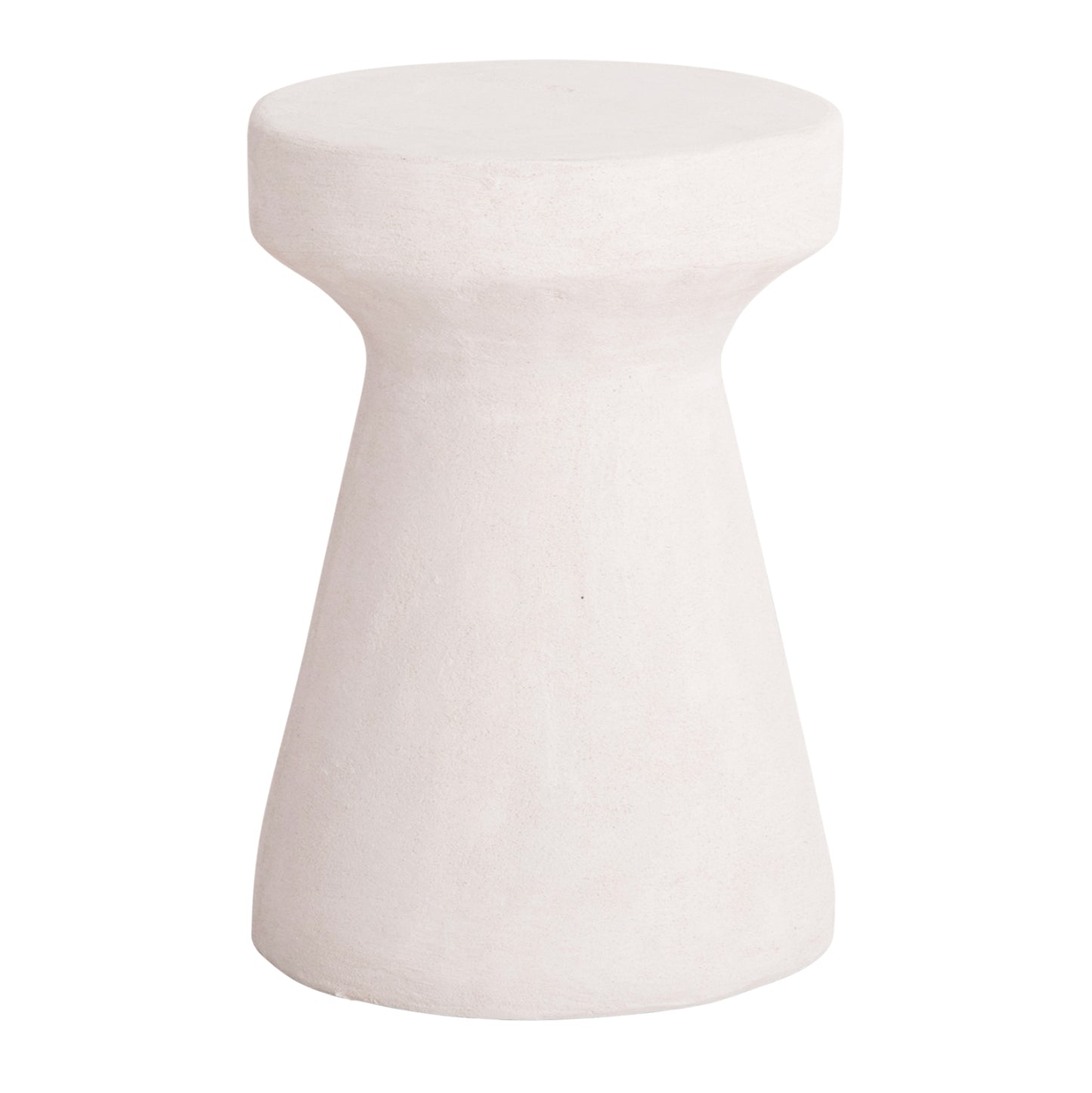 Round Stool Series Santorini Hm18057 Polyresin In Off-white Color Φ32x46hcm.