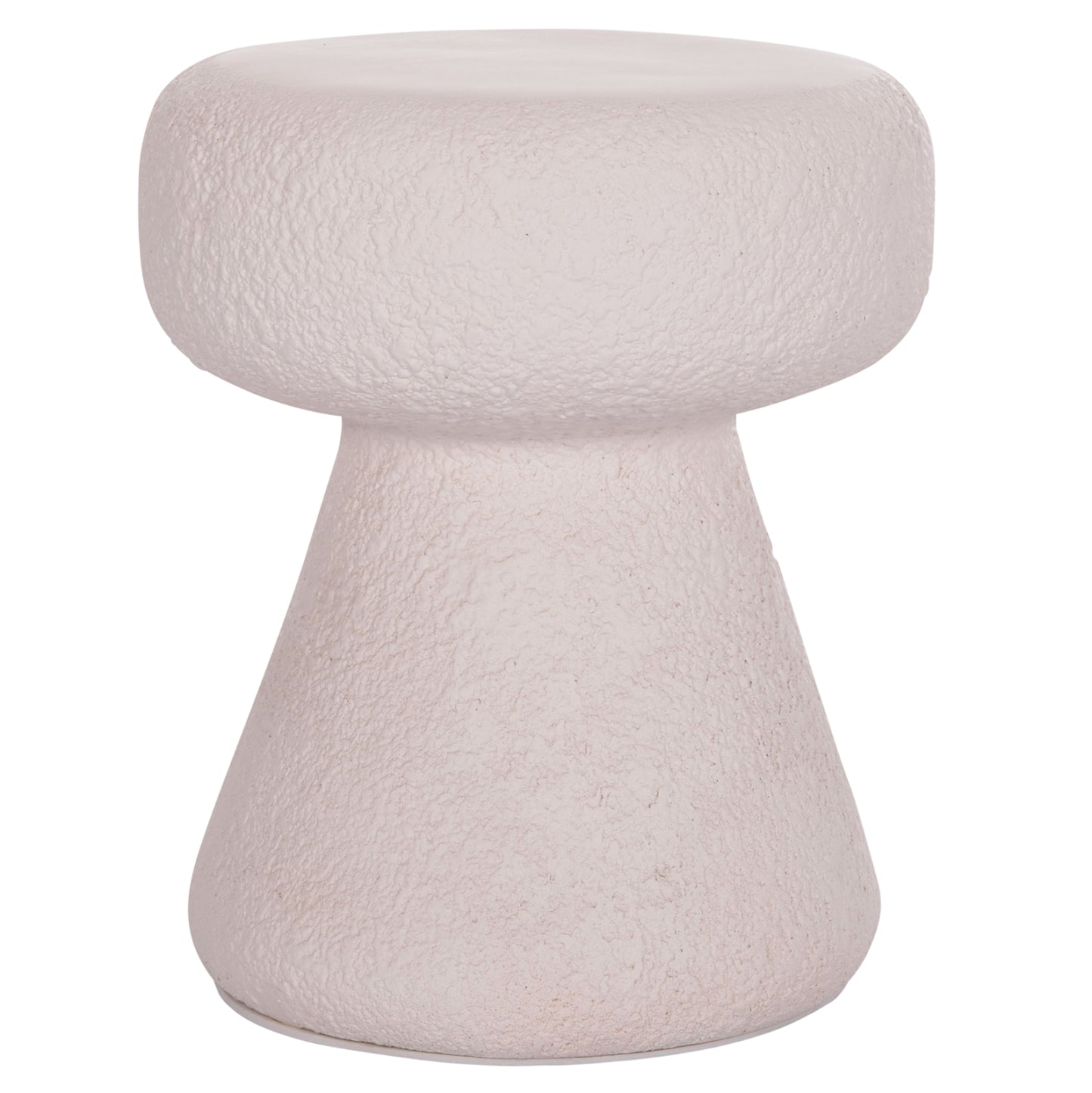 Round Stool Interon Hm18171.02 Fiber Cement In White--Φ34x39hcm.