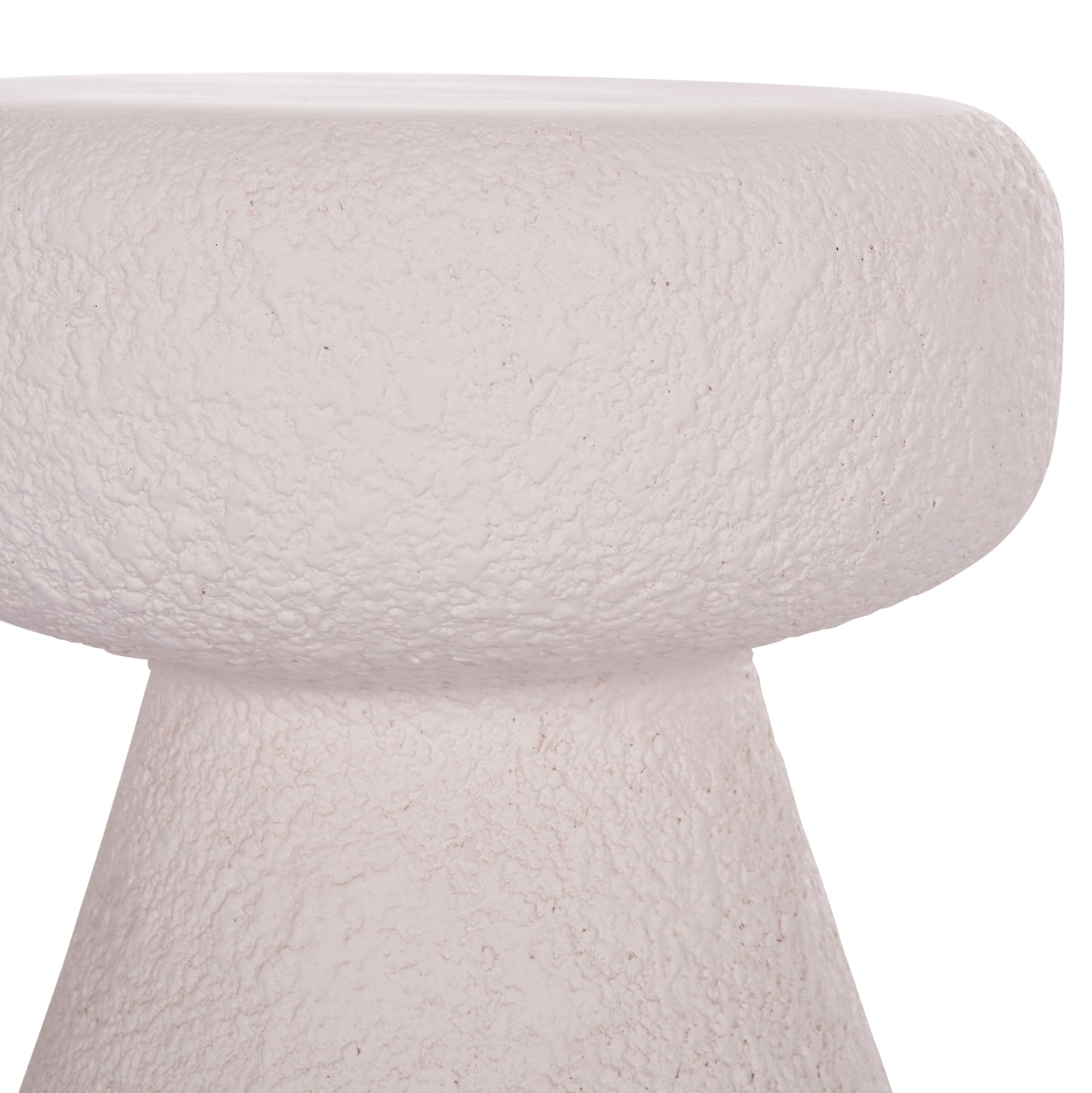 Round Stool Interon Hm18171.02 Fiber Cement In White--Φ34x39hcm.