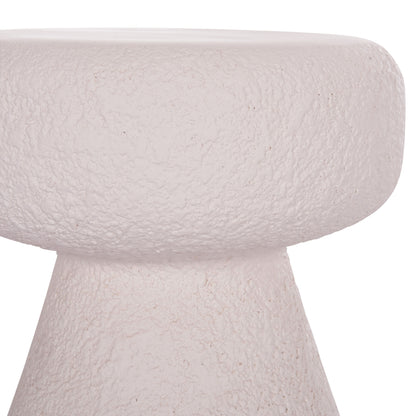Round Stool Interon Hm18171.02 Fiber Cement In White--Φ34x39hcm.