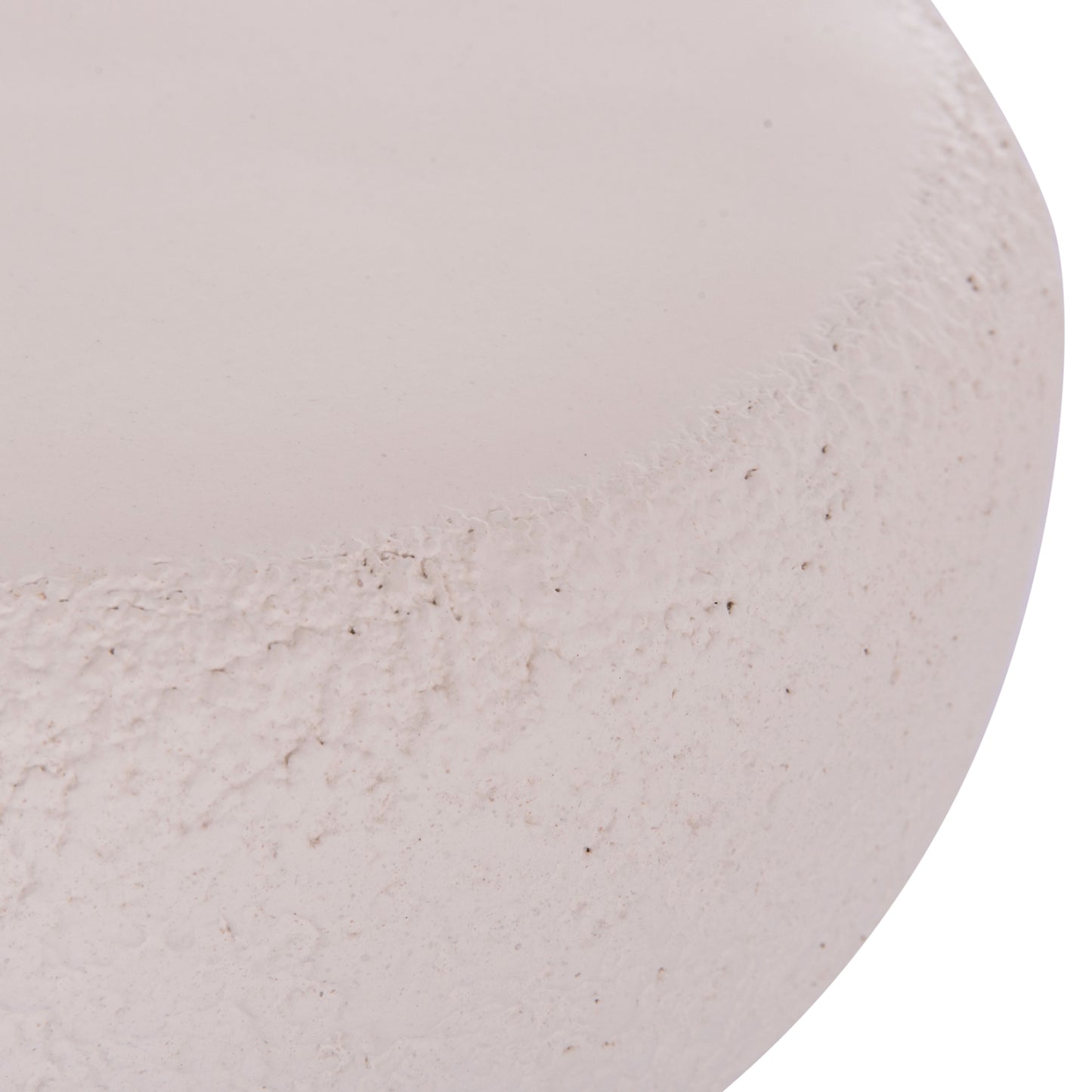Round Stool Interon Hm18171.02 Fiber Cement In White--Φ34x39hcm.