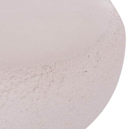 Round Stool Interon Hm18171.02 Fiber Cement In White--Φ34x39hcm.