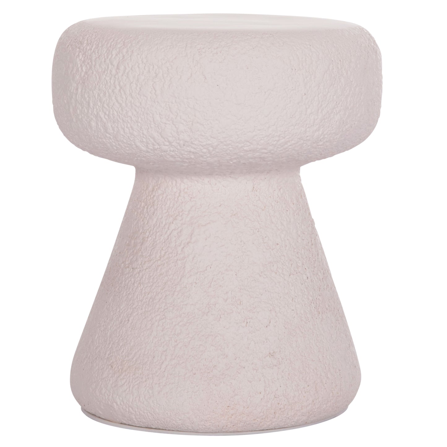 Round Stool Interon Hm18171.02 Fiber Cement In White--Φ34x39hcm.