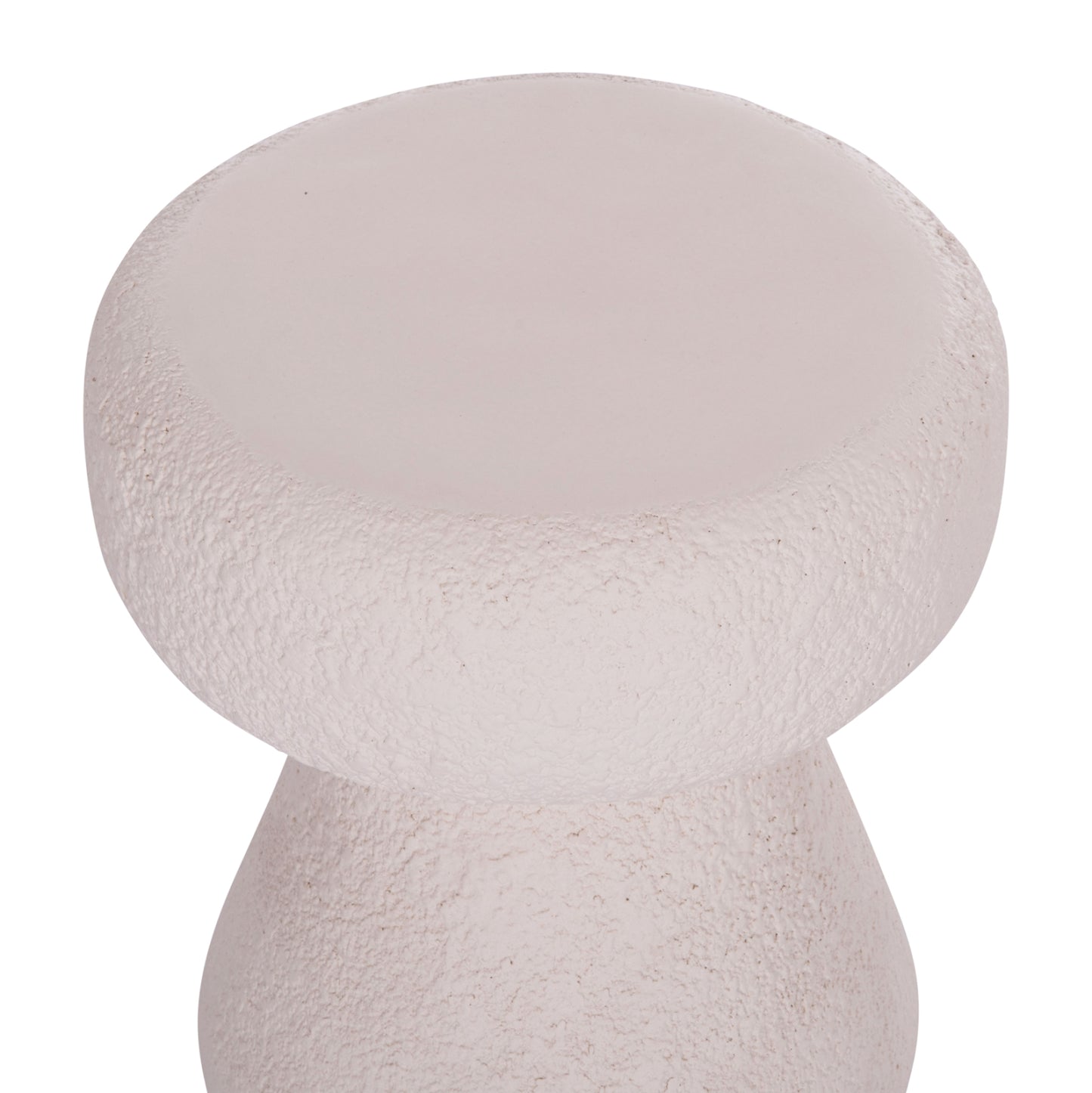 Round Stool Interon Hm18171.02 Fiber Cement In White--Φ34x39hcm.