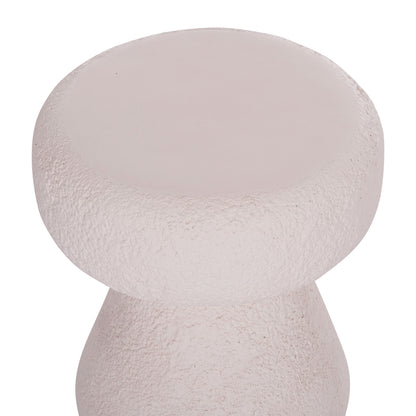Round Stool Interon Hm18171.02 Fiber Cement In White--Φ34x39hcm.