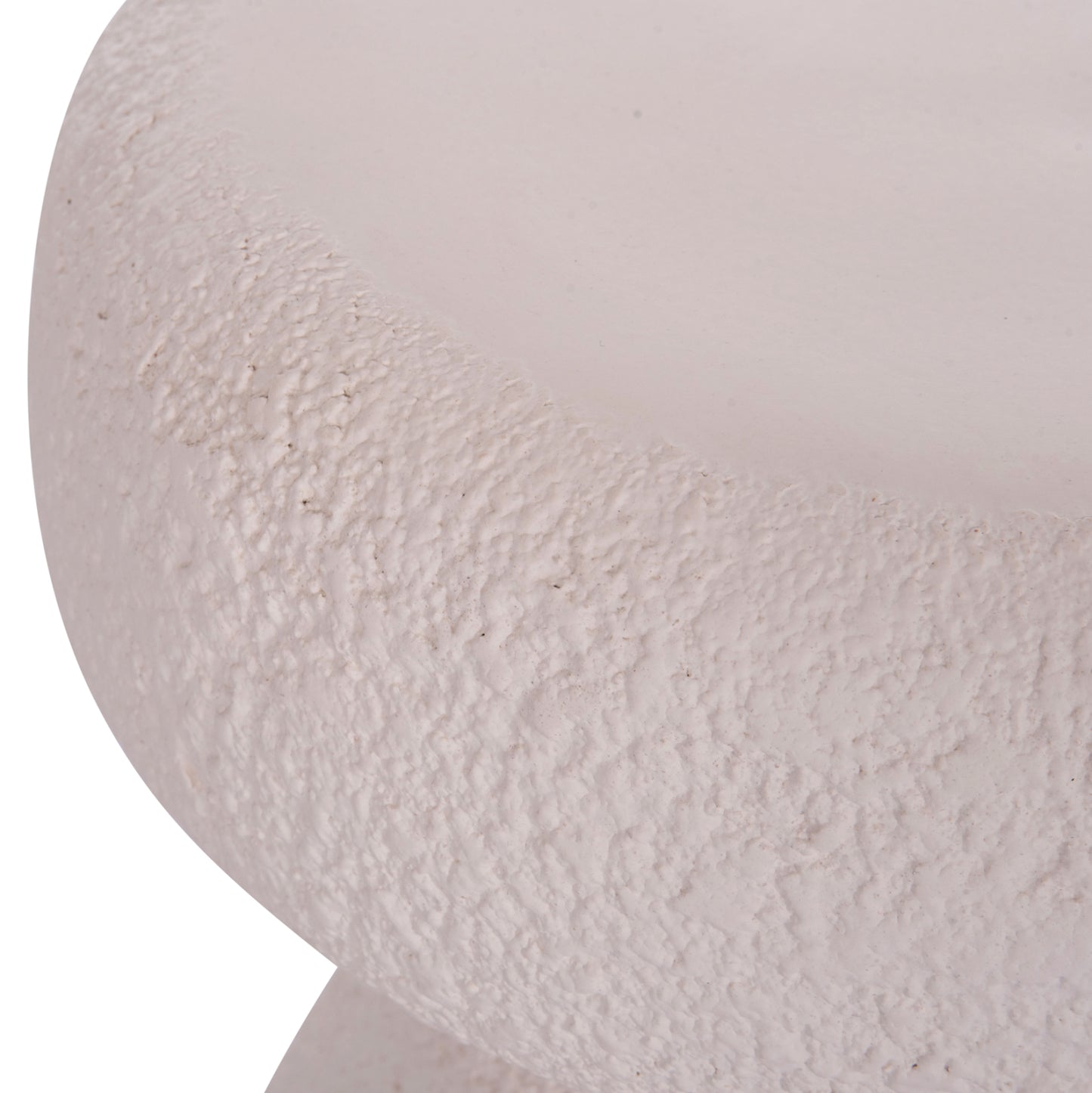 Round Stool Interon Hm18171.02 Fiber Cement In White--Φ34x39hcm.