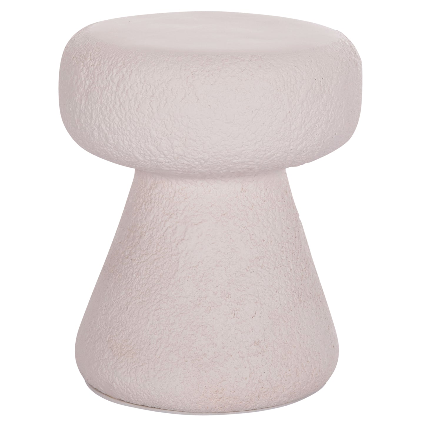 Round Stool Interon Hm18171.02 Fiber Cement In White--Φ34x39hcm.