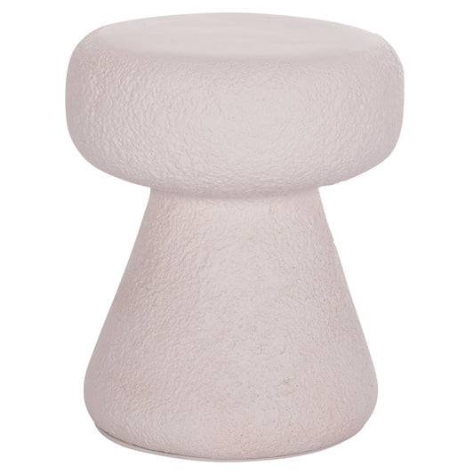 Round Stool Interon Hm18171.02 Fiber Cement In White--Φ34x39hcm.