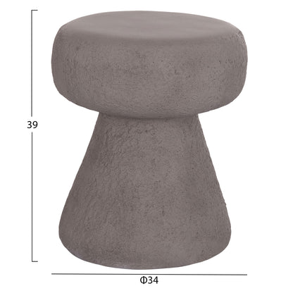 Round Stool Interon Hm18171.03 Fiber Cement In Grey--Φ34x39hcm.