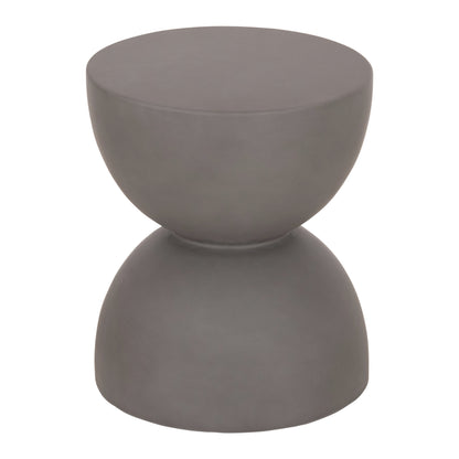 Round Stool Zini Hm6580.01 Fiber Cement In Grey Φ35x43hcm.