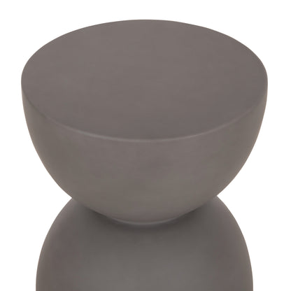 Round Stool Zini Hm6580.01 Fiber Cement In Grey Φ35x43hcm.
