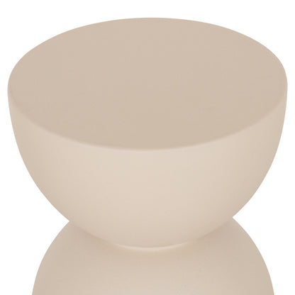 Round Stool Zini Hm6580.02 Fiber Cement In Beige Φ35x43hcm.
