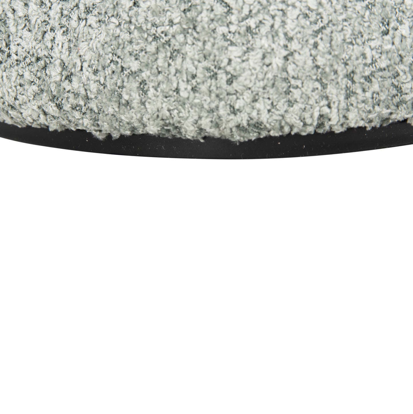 Stool Round Linner Hm9604.05 Boucle Fabric Pistachio Green-black Detail D38x44 Cm.