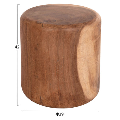 Round Stool Tobi Hm9791.11 Solid Suar Wood--natural Color Φ39x42hcm.