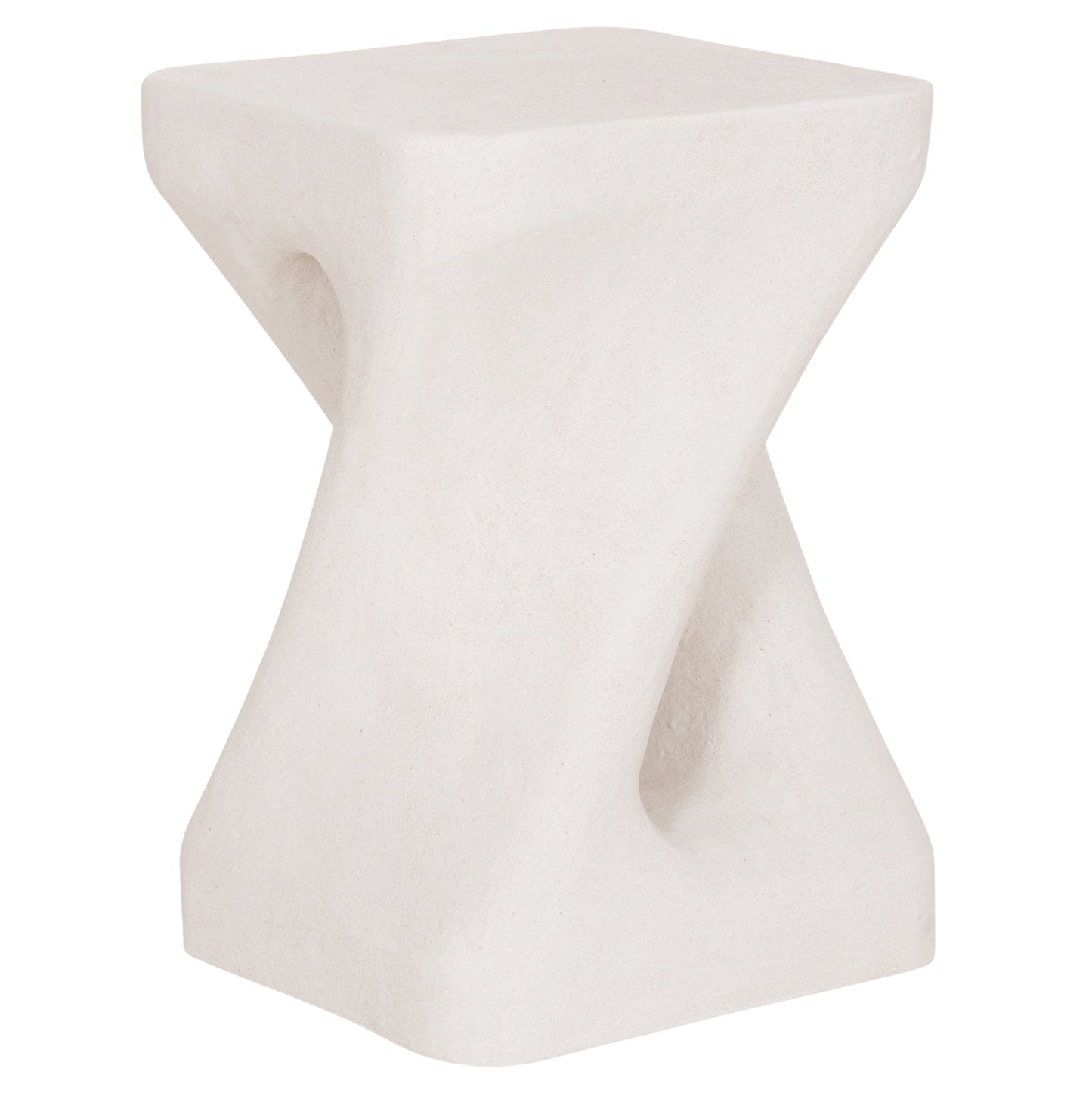 Square Stool Santorini Hm18337 Polyresin--off White 30x30x45hcm.