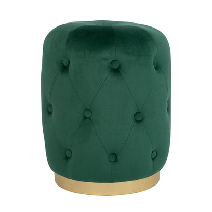 Velvet Stool Torrie Hm8405.03 Cypress Green Color With Gold Base ''37x46cm