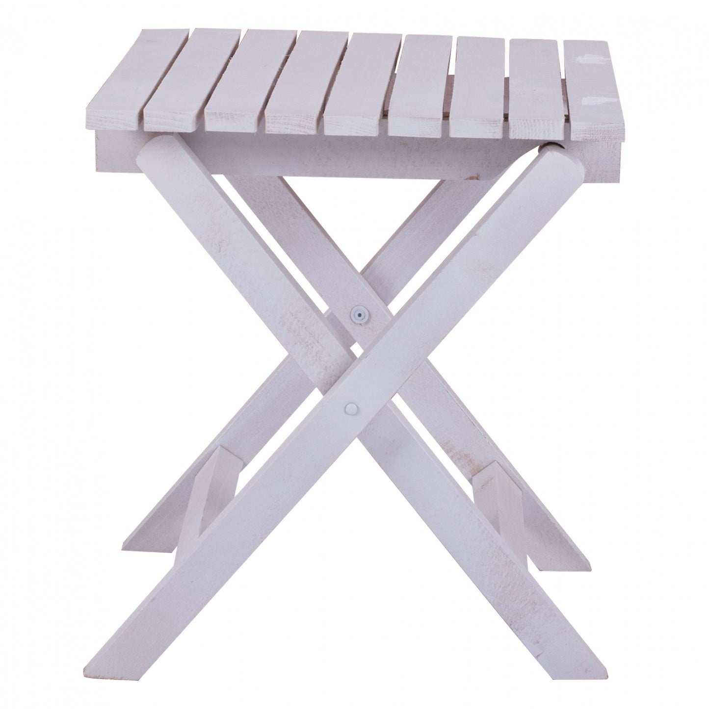 Stool- Auxilliary Table White 402 Koli 40x40 Foldable Hm288.03 40x40x44cm