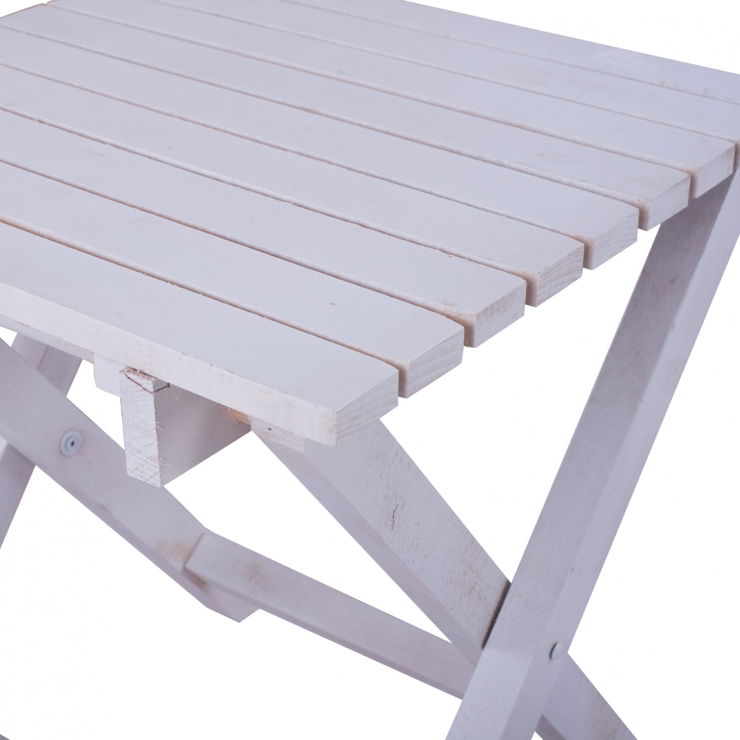 Stool- Auxilliary Table White 402 Koli 40x40 Foldable Hm288.03 40x40x44cm