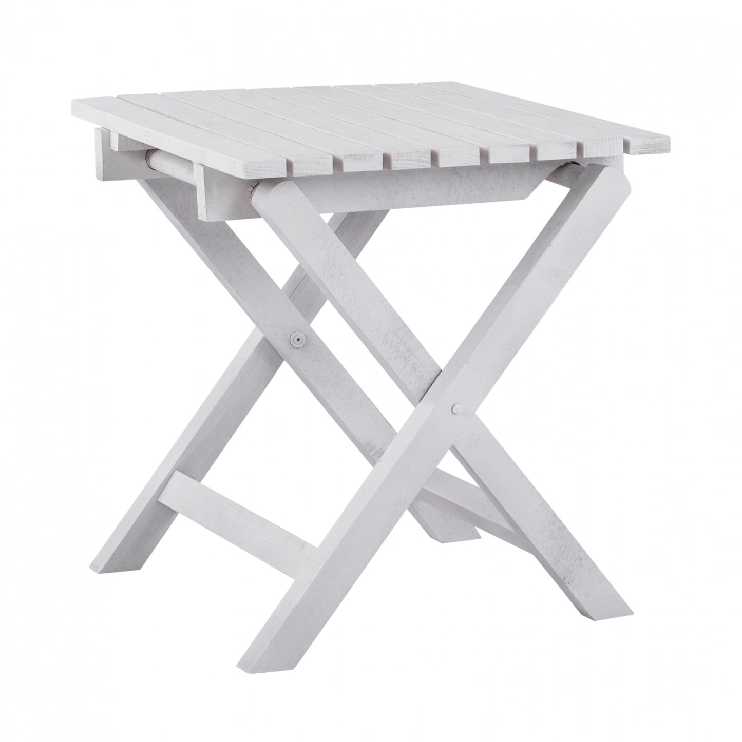 Stool- Auxilliary Table White 402 Koli 40x40 Foldable Hm288.03 40x40x44cm
