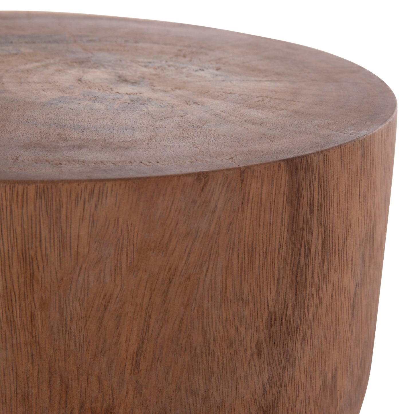 Side Table-stool Cylindrical Febry Hm9908 Solid Suar Wood In Natural Φ39,5x45,5hcm.