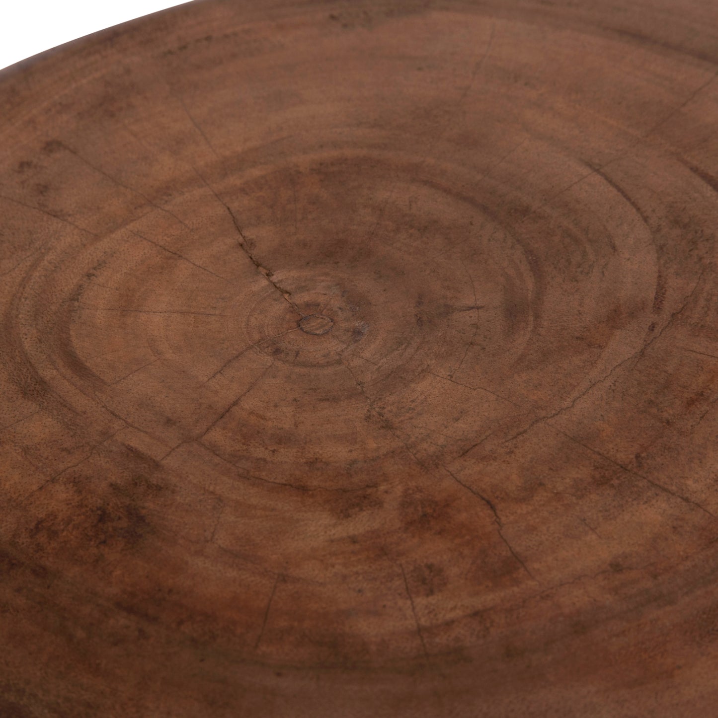 Stool/side Table Round Cupre Hm9793.11 Solid Suar Wood-natural Φ40x45hcm.