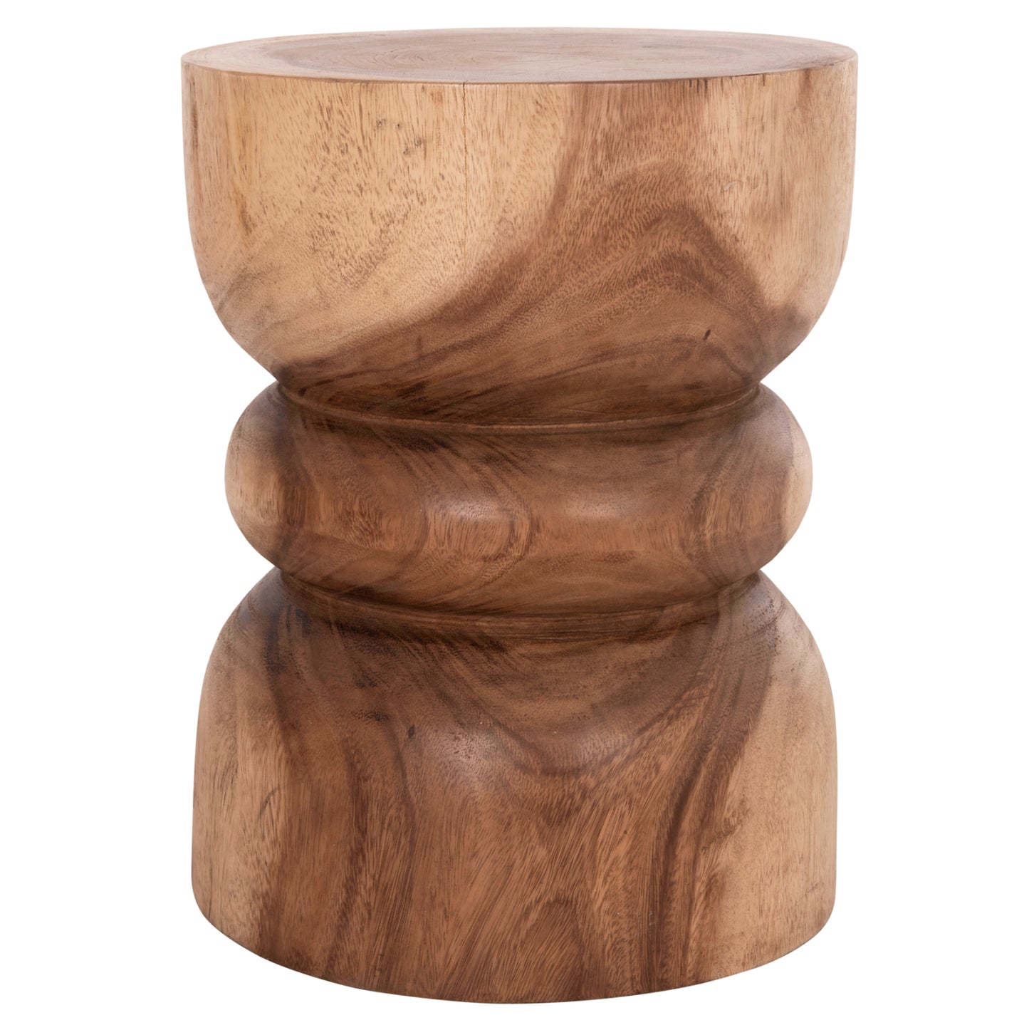 Round Side Stool/table Bello Hm9900.11 Solid Suar Wood--natural Color Φ35x46hcm.