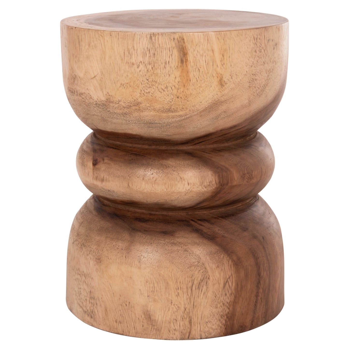 Round Side Stool/table Bello Hm9900.11 Solid Suar Wood--natural Color Φ35x46hcm.