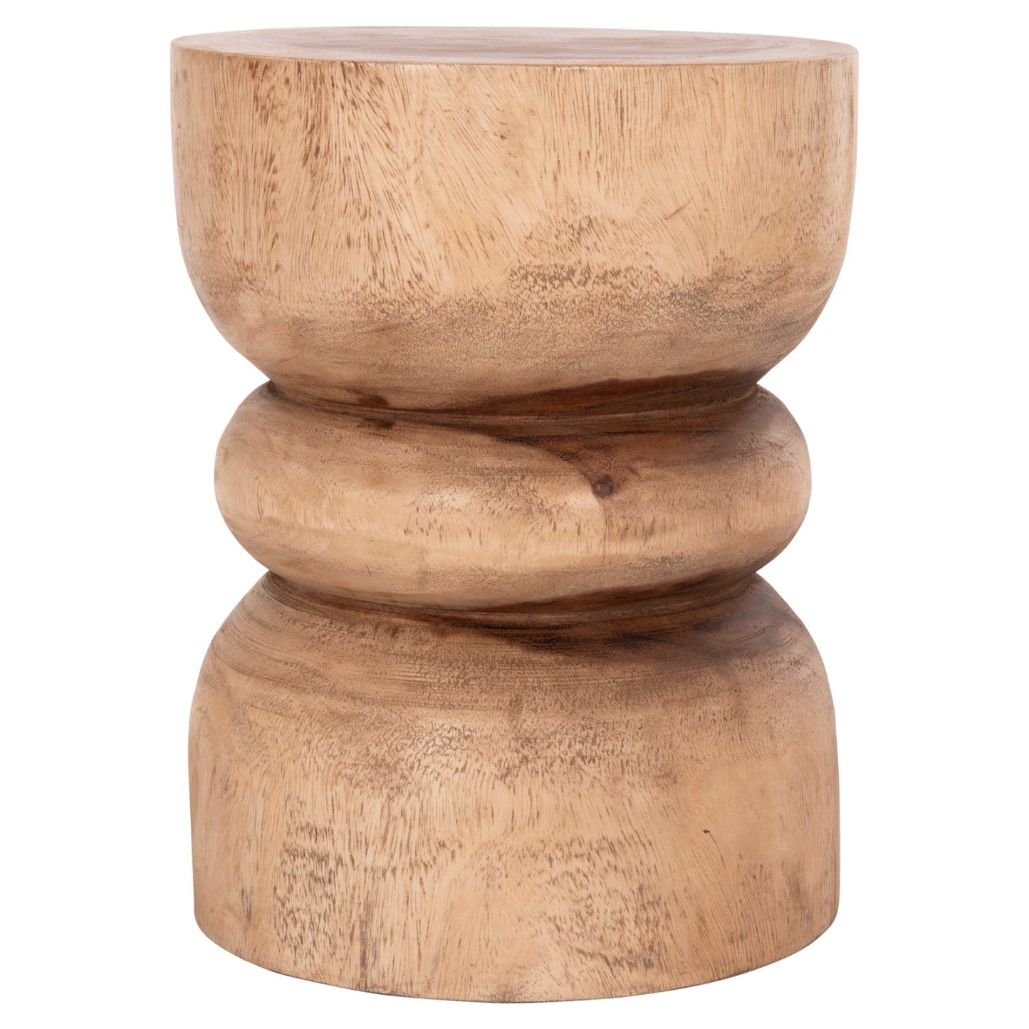 Round Side Stool/table Bello Hm9900.11 Solid Suar Wood--natural Color Φ35x46hcm.