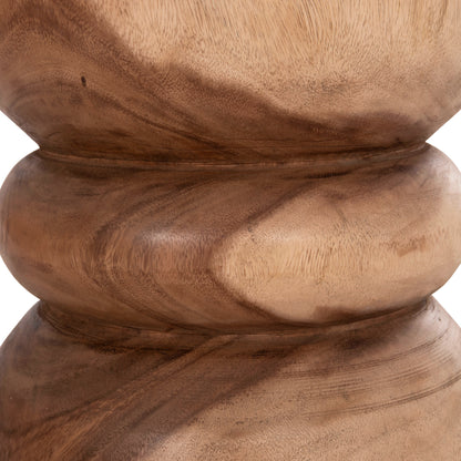 Round Side Stool/table Bello Hm9900.11 Solid Suar Wood--natural Color Φ35x46hcm.