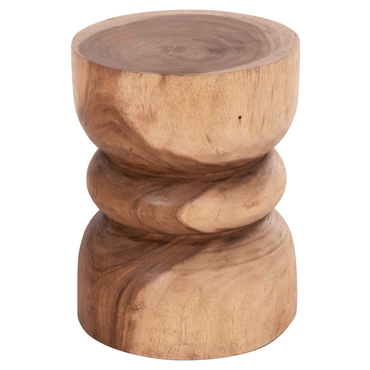 Round Side Stool/table Bello Hm9900.11 Solid Suar Wood--natural Color Φ35x46hcm.