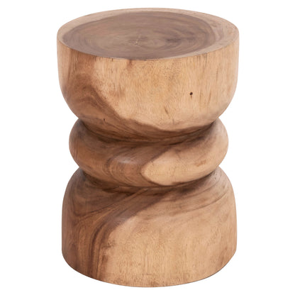 Round Side Stool/table Bello Hm9900.11 Solid Suar Wood--natural Color Φ35x46hcm.