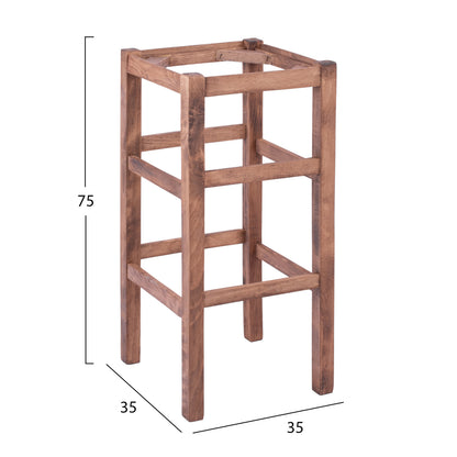 Wooden Stool Without Back In Walnut Hm5583.01