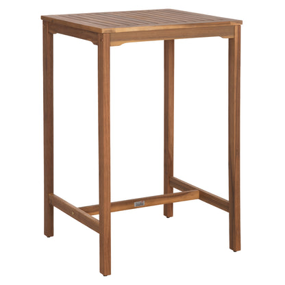 Bar Stand Square Servan Hm6516 Acacia Wood In Natural 65x65x100.5hcm.