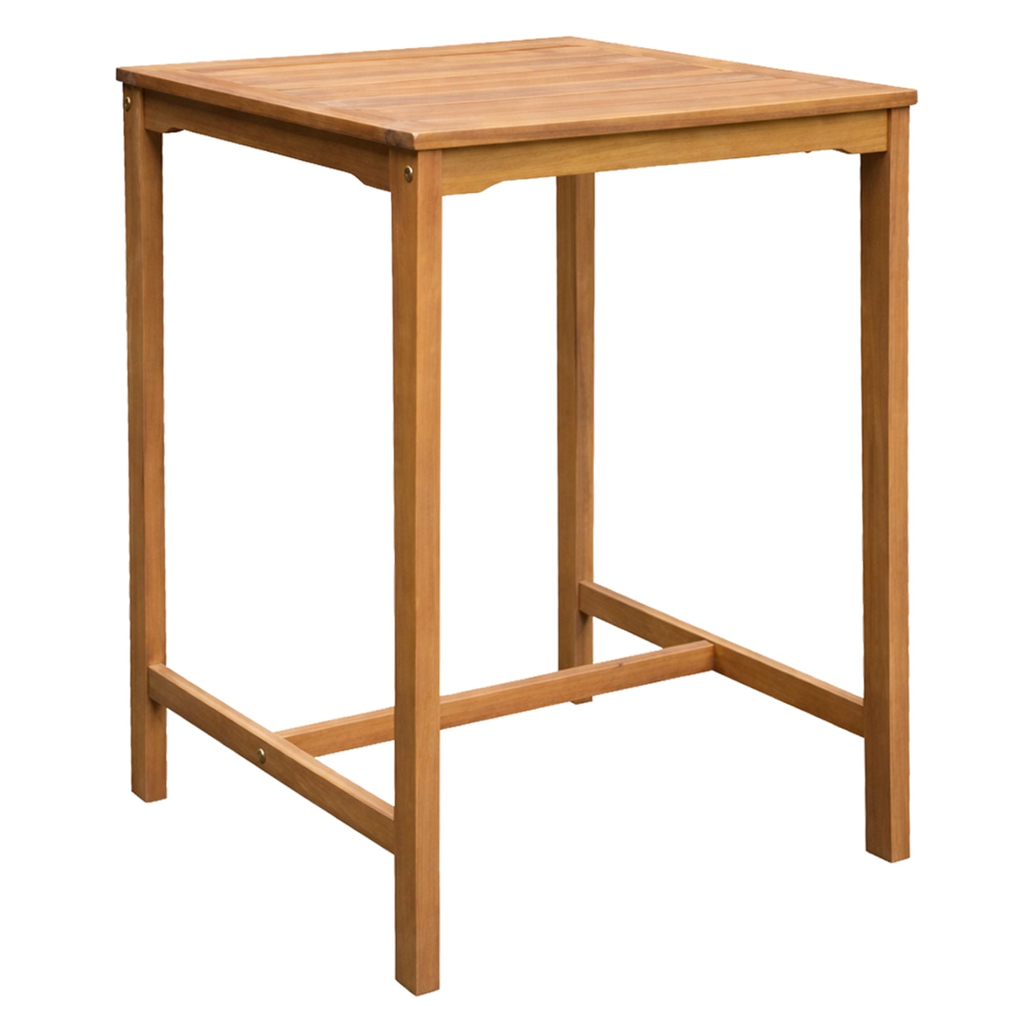 Bar Stand Square Servan Hm6516 Acacia Wood In Natural 65x65x100hcm.
