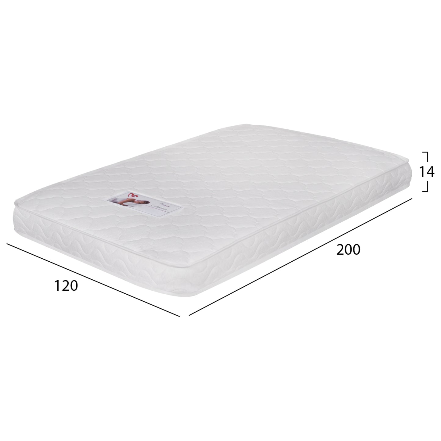 Mattress With Foam 120x200x15h-- Hm374.08 (roll Packing)