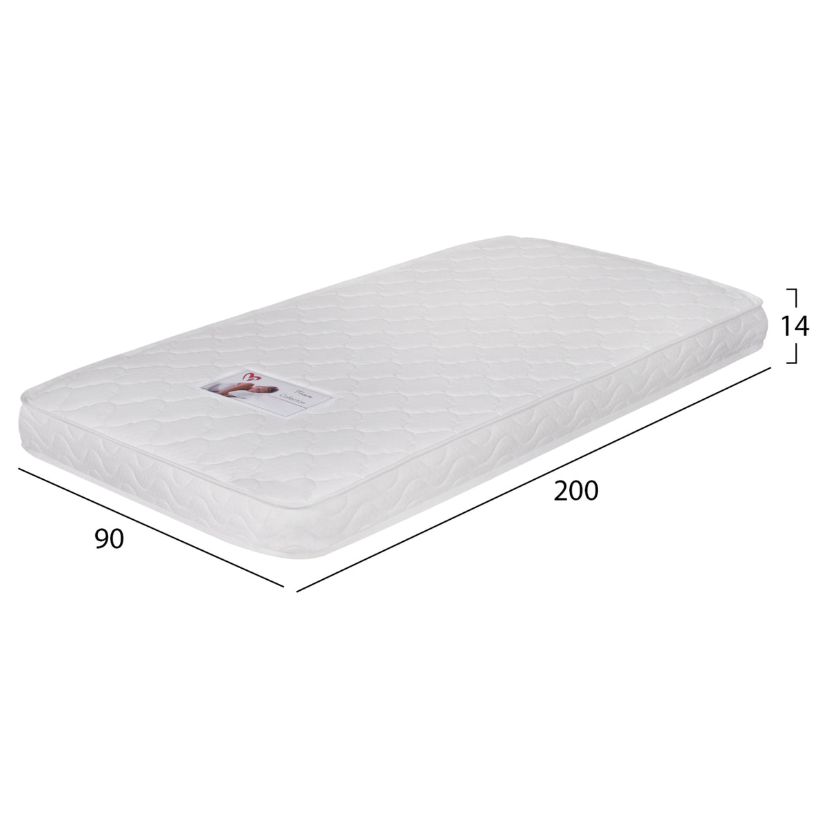 Mattress With Foam 90x200x15h-- Hm374.10 (roll Packing)