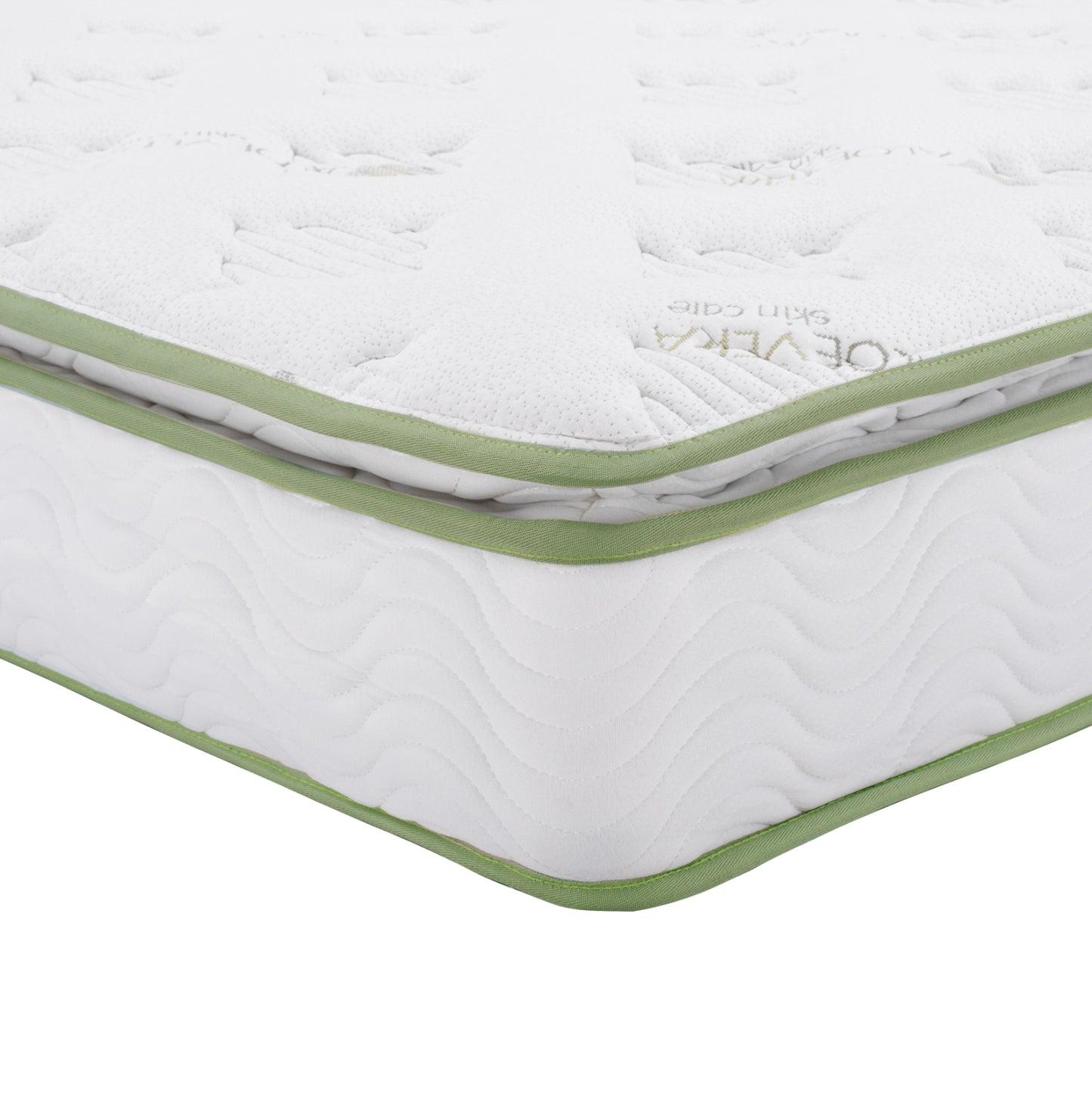 Mattress Continuous Spring With Aloe Vera Mattress Pad 150x200 Hm372.15 Single Side