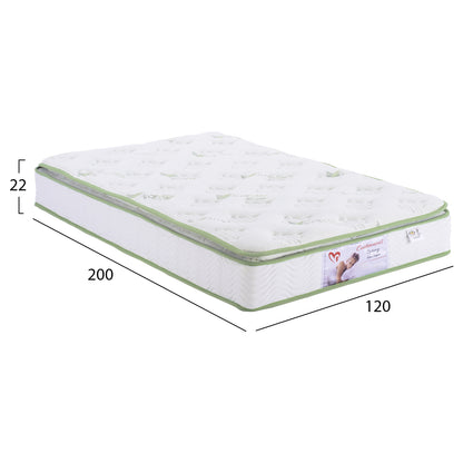 Mattress Continuous Spring With Mattress Pad Aloe Vera 120x200 Hm372.18 Single Side